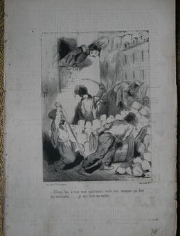 Alte Lithografie aus Charivari , Grafik von Cham , Nummer 10 , in der Platte signiert und nummeriert , Blattgröße 38cm x 26cm , M70 - Görlitz