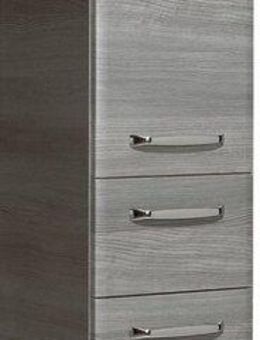 Saphir Midischrank Quickset Badschrank 30 cm breit, 2 Türen, 1 Schublade, 3 Einlegeböden Badezimmer-Midischrank inkl. Türdämpfer, Griffe in Chrom glänzend