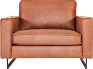 Places of Style Loveseat Pinto 105 cm, Cord, Chenille, Lederoptik, mit Keder, Metallfüßen und auch in Cord Bezug erhältlich