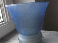 Glas Vase 18 cm blau grau Blumenvase Deko 4,- - Flensburg