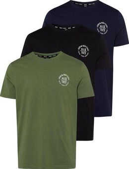 H.I.S T-Shirt (Packung, 3-tlg., 3er-Pack) schmal geschnitten, bedrucktes Design, aus 100% Baumwolle