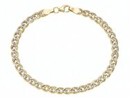 Luigi Merano Armband Doppel-Panzerkette, bicolor, Gold 585