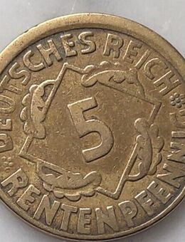 Münzen Weimarer Republik -- 5 Rentenpfennig 1924 A Jäger 308 - Cottbus