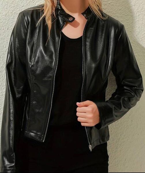 Damen Leder Jacke aus PU-Leder mit Reißverschluss / Größen L-XXL / NEU - Marl (Nordrhein-Westfalen)