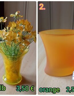 Vasen orange + gelb, Glas, Dekoration - Immenhausen