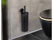 WENKO WC-Garnitur Static-Loc® Modell Plus Pavia, geschlossener WC-Bürstenhalter zur Wandbefestigung ohne Bohren
