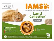 36 + 12 gratis! 48 x 85 g IAMS Advanced Nutrition - Senior 7+ Land Collection in Gelee
