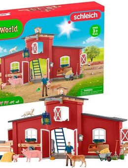 Schleich® Spielwelt FARM WORLD, Große Farm rot (42606), Made in Europe