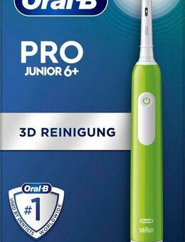 Oral-B Elektrische Zahnbürste Pro Junior, Aufsteckbürsten: 1 St., Drucksensor