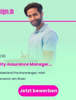 Quality Assurance Manager (m/w/d) - Emmerich (Rhein)