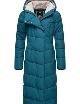 Ragwear Wintermantel Pavla Long extralanger Winterparka mit Teddyfutter und Kapuze