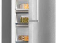 exquisit Gefrierschrank GS380-NF-H-050D inoxlook, 185,5 cm hoch, 71 cm breit, Türanschlag wechselbar