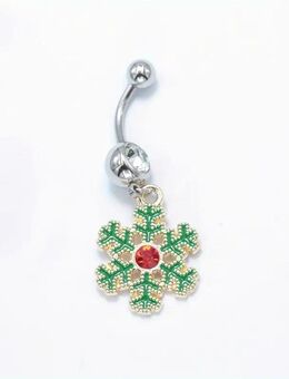 Sexy Bauchnabel Piercing Weihnachtsstern -Schneeflocke - Uchte