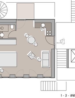 Moderne 1-Zimmer-Wohnung - hochwertig ausgestattet und komplett möbliert - letzte Wohnung - Konstanz