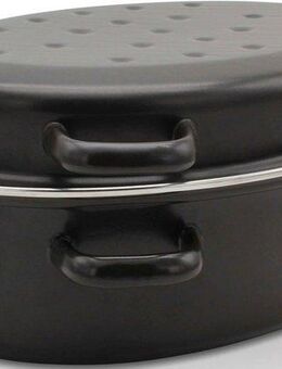 Krüger Bräter, emailliertes Stahlblech, mit Chromrand, Induktion