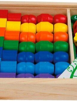Lena® Kreativset Super Beads Holzfädelperlen, FSC® - schützt Wald - weltweit