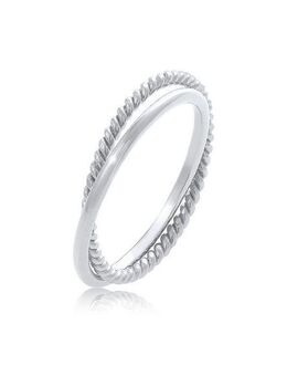 Elli Fingerring Wickelring Klassik Fein Gedreht 925 Silber