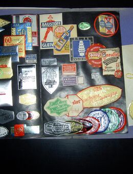 Alte Theaterkarte und Etiketten - Wiesbaden