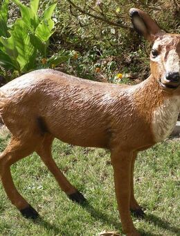 Dekofigur Reh stehend groß Gartendekofigur Tierfigur - Hergisdorf