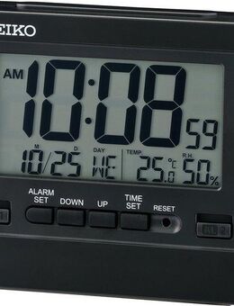 Seiko Quarzwecker QHL086K Digitalwecker, Wecker,Schlafzimmer,Piepalarm,Tag,Wochentag,Beleuchtung