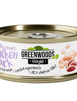 Greenwoods Delight Hühnerfilet mit Ente - Sparpaket: 48 x 70 g
