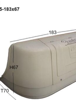 Tabbert kompletter Gaskasten mit Gaskastendeckel gebr. vom 515 Comtesse ca 183 x 67 Sonderpreis - Schotten Zentrum