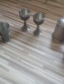 Zinn Antik Becher bierkrug weingläser Sammlung in 23879