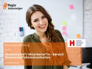 Akademische*r Mitarbeiter*in - Bereich Wissenschaftskommunikation - Offenburg