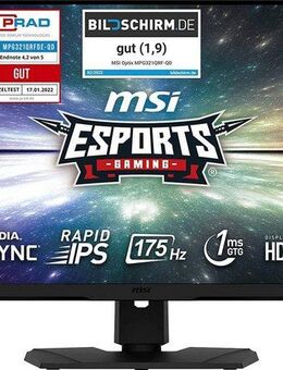MSI Optix MPG321QRFDE-QD Gaming-LED-Monitor (81,28 cm/32 ", 2560 x 1440 px, WQHD, 1 ms Reaktionszeit, 175 Hz, IPS-LED, USB-C, höhenverstellbar, 3 Jahre Herstellergarantie)