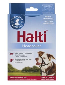 Halti Hunde-Kopfhalfter schwarz - Größe 2: Beagle, Border Collie, Pudel
