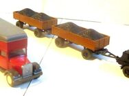 Wiking alt 1:87 H0 Oldtimer MB L2500 Kofferzug Hanomag ST100 mit 2 Hänger - Amberg