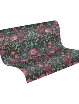 A.S. Création Vliestapete Landhaustapete mit Vögeln, leicht strukturiert, gemustert, matt, neutral, (1 St), Florale Tiertapete Tapeten Wohnzimmer Schlafzimmer Küche Design Optik