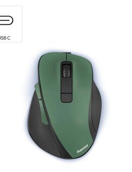 Hama Optische 6 Tasten Funkmaus, ergonomisch, Rechtshänder, leise Tasten ergonomische Maus (Funk)