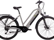 SAXONETTE E-Bike Cityrad Deluxe Sport Lady, 9 Gang Shimano Alivio Schaltwerk, Kettenschaltung, Mittelmotor, 418 Wh, Pedelec, Elektrofahrrad für Damen u. Herren