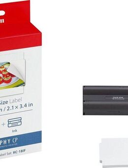 Canon KC-18IF Tintenpatrone (Set, original Farbkartusche 18 + Papier für SELPHY Drucker)