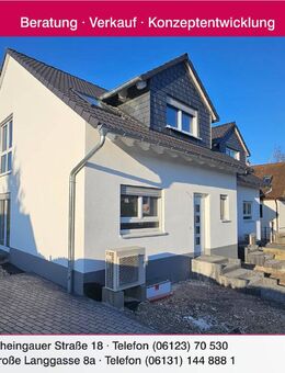 **Neubau-Erstbezug in Stadecken-Elsheim** Luxuriöse Doppelhaushälfte in gewachsener 1-A Wohnlage - Stadecken-Elsheim