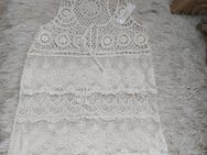 NEU Shirt Trägershirt Kleid Häkelkleid 100% Baumwolle L 40 creme - Haan