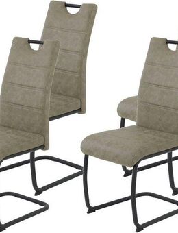 HELA Freischwinger DUNJA (Set, 4 St), Schwingstuhl, Vintage Optik, mit Griff, Rundrohrgestell