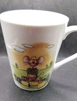 Kaffeebecher Kindertasse Maus mit Käse JES Collection 10cm hoch 9cm Öffnung - Essen