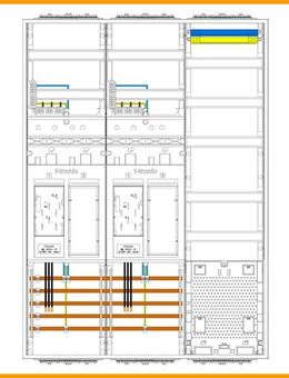 Zählerschrank eHZ 2 Zähler, 2 Leer, Verteiler, APZ - Essen