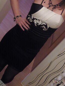 Zweifarbiges sexy Satin Minikleid, Gr. XS - Düsseldorf