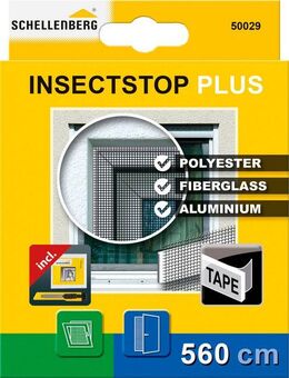 SCHELLENBERG Klett-Klebeband Plus für Fliegengitter Fenster aus Polyester-, Fibergas- und Alugewebe (Set, 2-St) Befestigungsband 5,6 m, individuell zuschneidbar, inkl. Montagezubehör