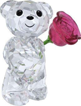 Swarovski Dekofigur Kristallfigur Sammelfigur Kris Bär Eine Rose voller Liebe (1 St), Swarovski® Kristall