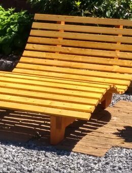 Relaxbank 1,6m breit, Sinnesbank Sonnenliege Wellenbank Waldsofa Saunaliege - Wadern