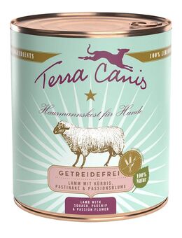Terra Canis Getreidefrei 6 x 800 g - Lamm mit Kürbis, Pastinake & Passionsblume
