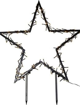 EGLO LED Stern LED Stern außen, Weihnachtslicht Garten mit Erdspieß und Timer, IP44, LED fest integriert, Warmweiß, aus Stahl und Kunststoff, Weihnachtsbeleuchtung, Christmas