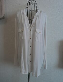 Shirt Bluse Longbluse Kragenlos weiß Gr. 48 ungetragen - Greifswald