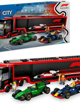 LEGO® F1® Transporter mit RB20 & AMR24 F1® Rennautos (60445), LEGO City Konstruktionsspielsteine, (1086 St), Made in Europe