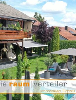Exklusives EFH / ZFH in Top Lage in Bruckmühl, großes Gartengrundstück, Pool, Whirlpool, 2 Garagen - Bruckmühl