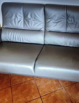 Sofa Zweisitzer Echt Leder 2mal taupe - Verl